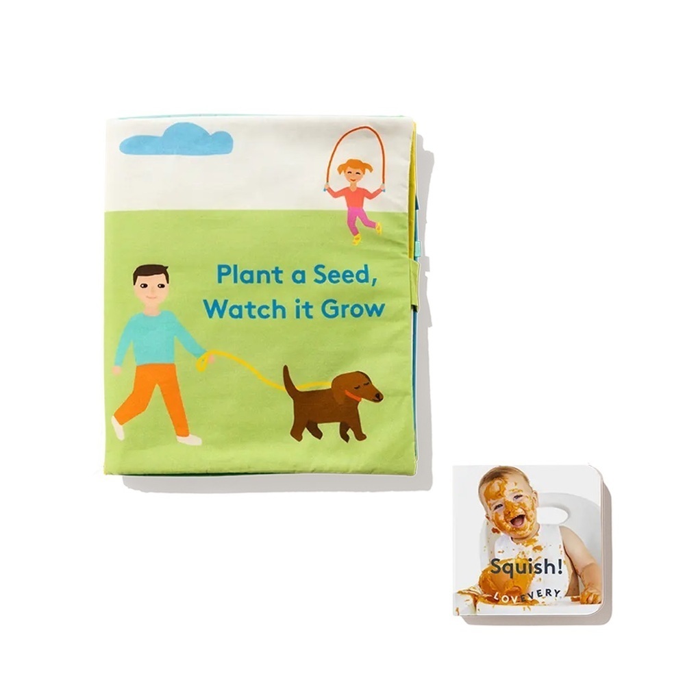 LOVEVERY 2 books Colorful Kids Cloth Book mini book